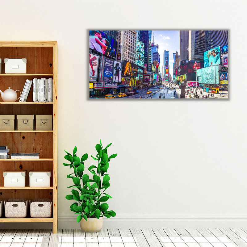 Times Square, New York City - reproduction d'art sur toile, H 10 po x l 20 po