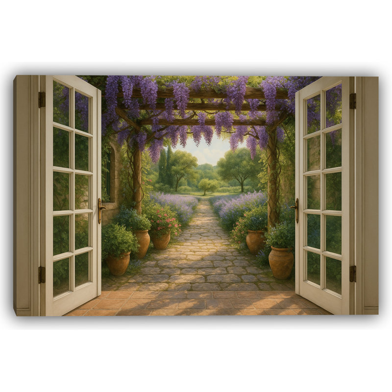 Art sur toile Garden Pathway - Mauve, H 32 po x l 48 po