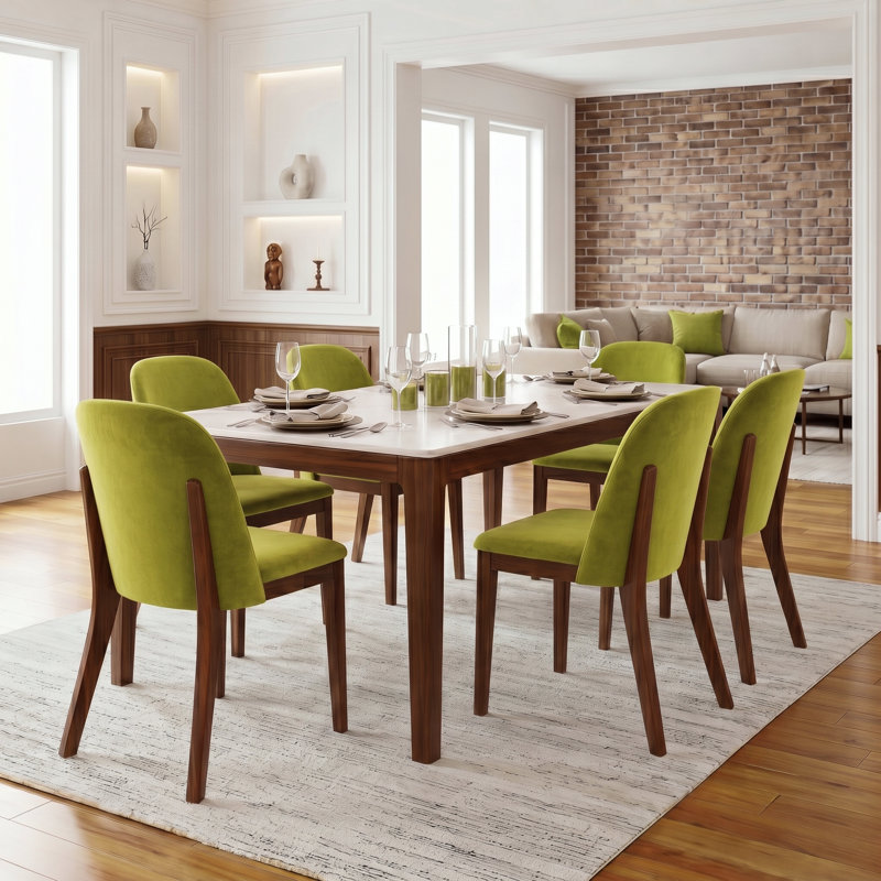 Chaise Bargman, Velours vert