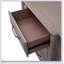 Commode compacte compacte avec tiroirs spacieux et placages en bois de mindi durables pour les chambres à coucher modernes