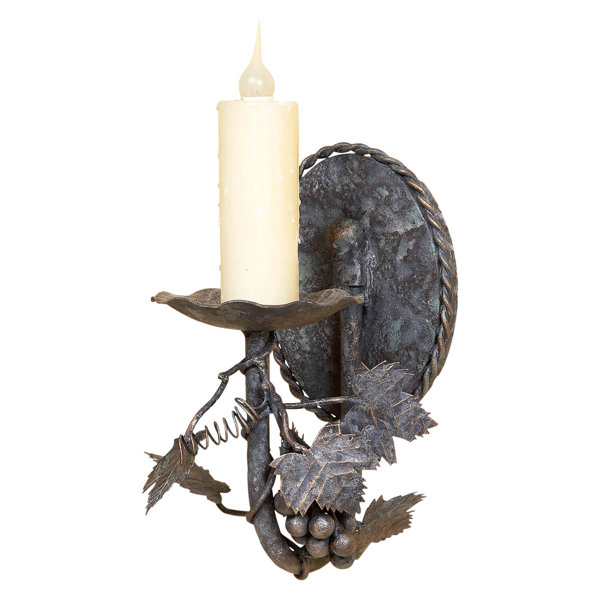 Ashore Lighting Wrought Iron Candle Wall Light | Wayfair