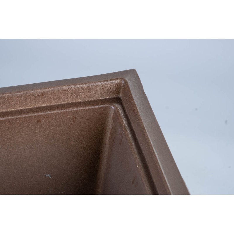 Pot de fleurs en plastique modtec, Bronze vieilli, H 24 po x l 18 po x P 18 po
