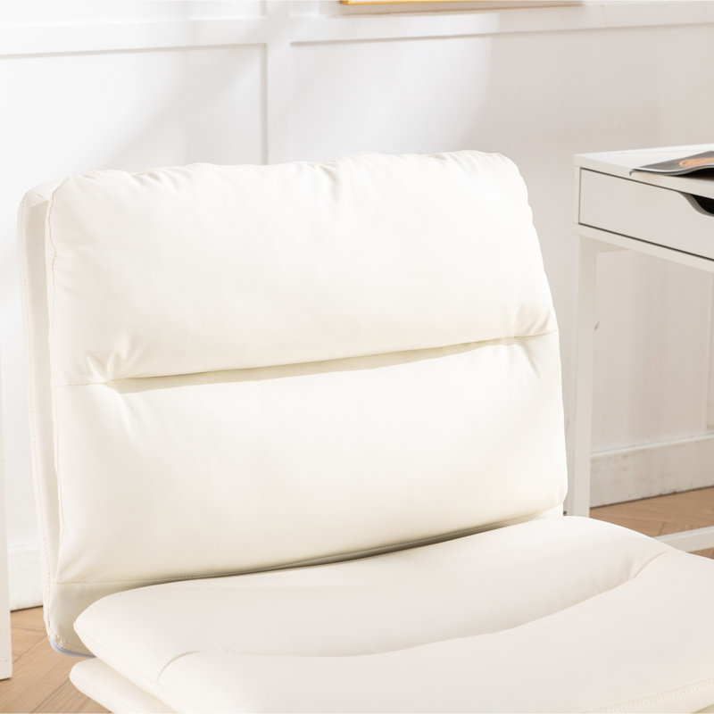 Fauteuil pivotant 360 avec hauteur réglable, blanc pour bureau et chaise de hauteur, pieds nettoyables, Blanc
