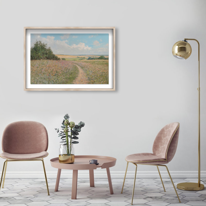Emerald Pathway Shadowbox Landscape & Nature Print by Oliver Gal, Black Frame, 15 x 10, 25.5"H x 37.5"W, Natural Oak Frame