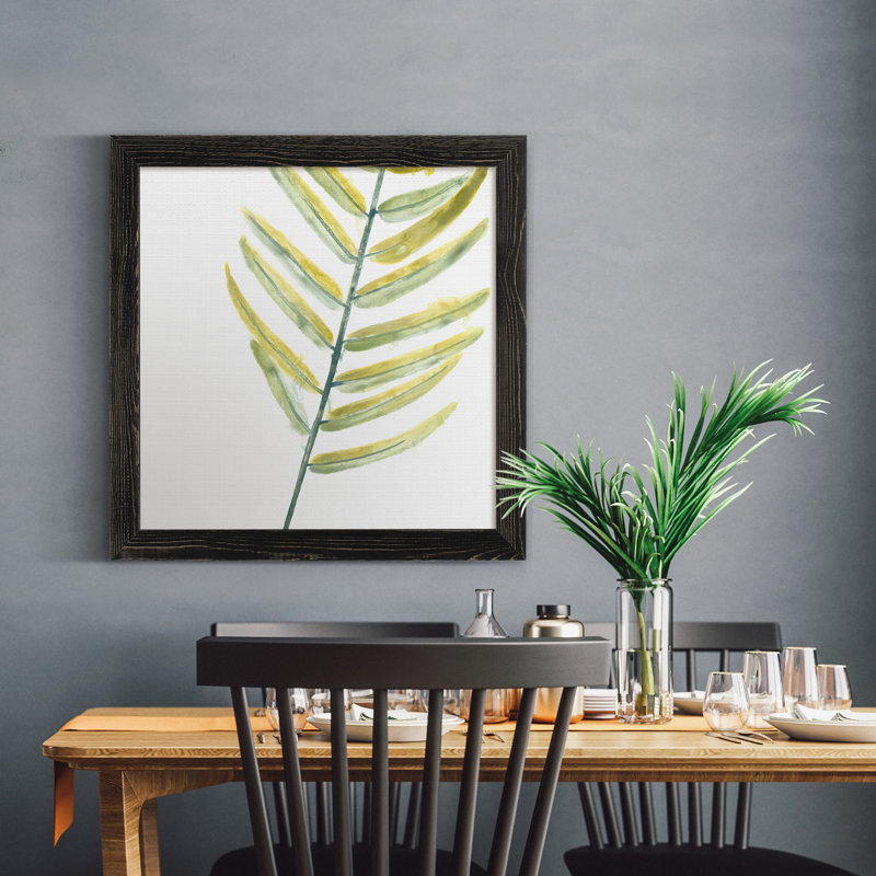 Verdant impressions VII-reproduction d’art, H 17 po x l 17 po x P 1,5 po, Toile avec cadre noir