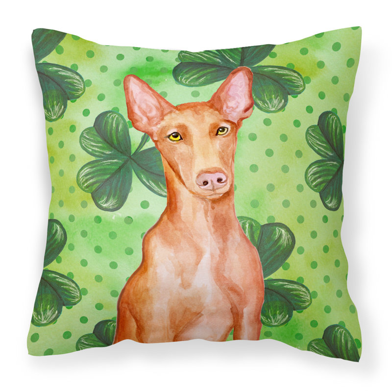Coussin intérieur/extérieur st patrick, Chien du pharaon, 18 po x 18 po