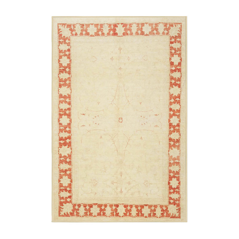 Tapis oriental rouge / beige, Rectangle 5 pi x 7 pi