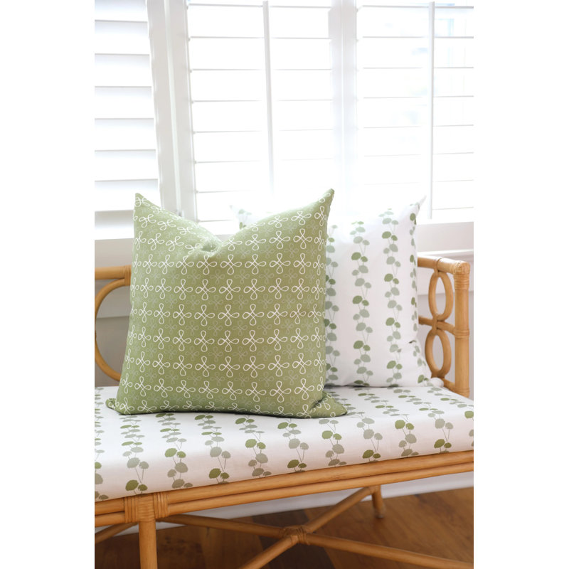 Dahlia Vine Luxury Throw Pillow, Olive, Square 24"