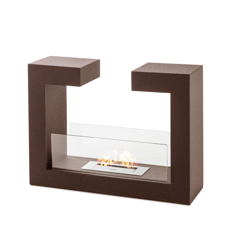 Palmieri Metro Lane 78cm W Bio-Ethanol Fireplace, Rusty Brown
