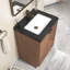 Meuble-lavabo autoportant de 23,6 po Monterey + lavabo en acrylique noir renforcé-644166519