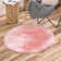 Daruis Faux Sheepskin Fur Shag Washable Rug in Soft Pink