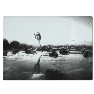 Tempered Glass Dancing upon the Beach Chopping Board