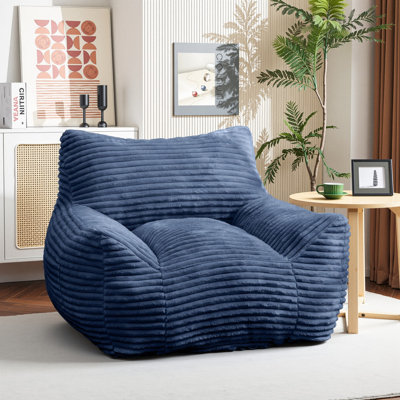 Fauteuil à billes en velours côtelé Compression