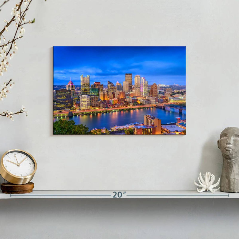 Sireci Pittsburgh Blue Hour, 8" H x 12" W