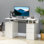 Bureau d'ordinateur avec plateau pour clavier et tiroirs de rangement
