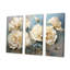 «Beige oeillets sur bleu I», ensemble d'art mural sur toile-107762196-107762191
