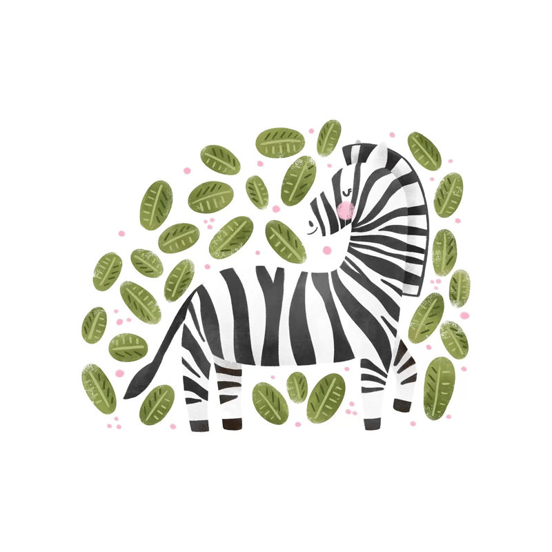 Safari Cuties Zebra by Noonday Design - Wrapped Canvas Gallery-Wrapped Canvas Giclée, 93.98 cm H x 93.98 cm W x 3.175 cm D