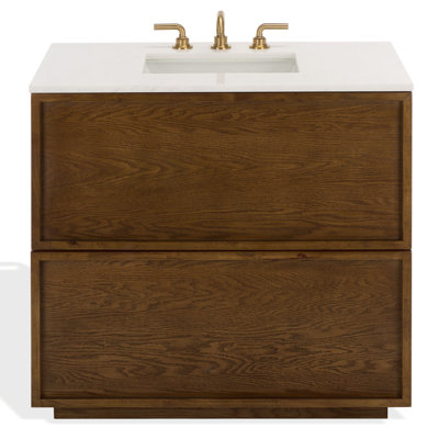 Hudson 36" Genuine Marble Single Bathroom Vanity