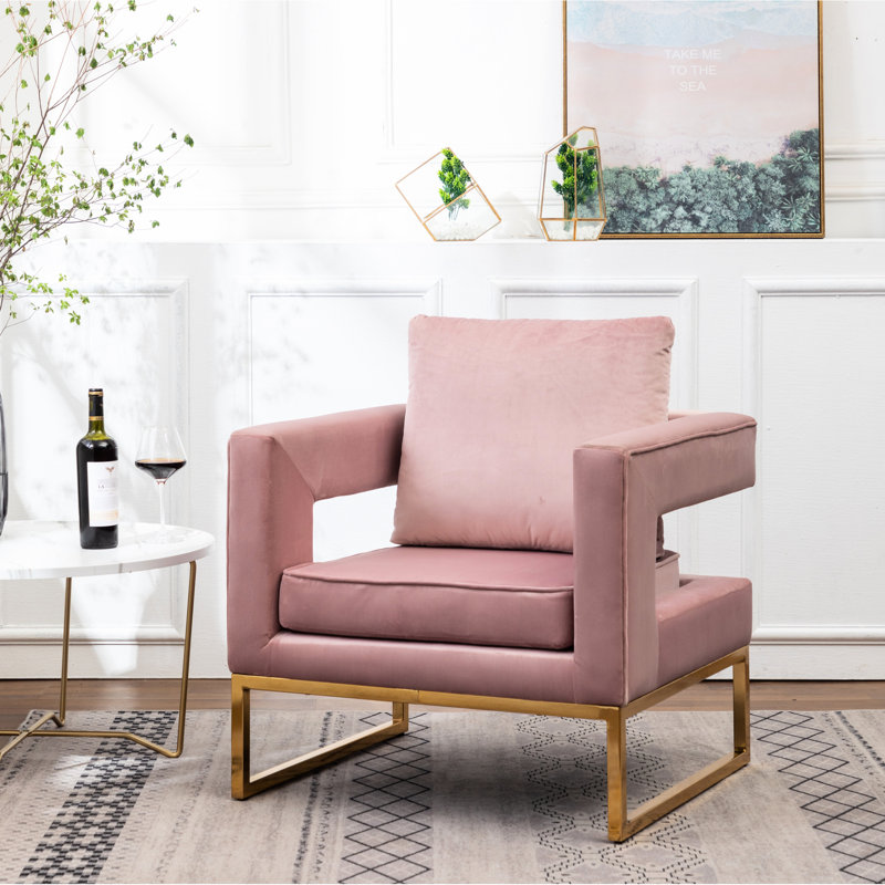 Chaise d'appoint Borchert Elegant, Rose