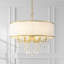 Lustre tambour en cristal 6 lumières Boho
