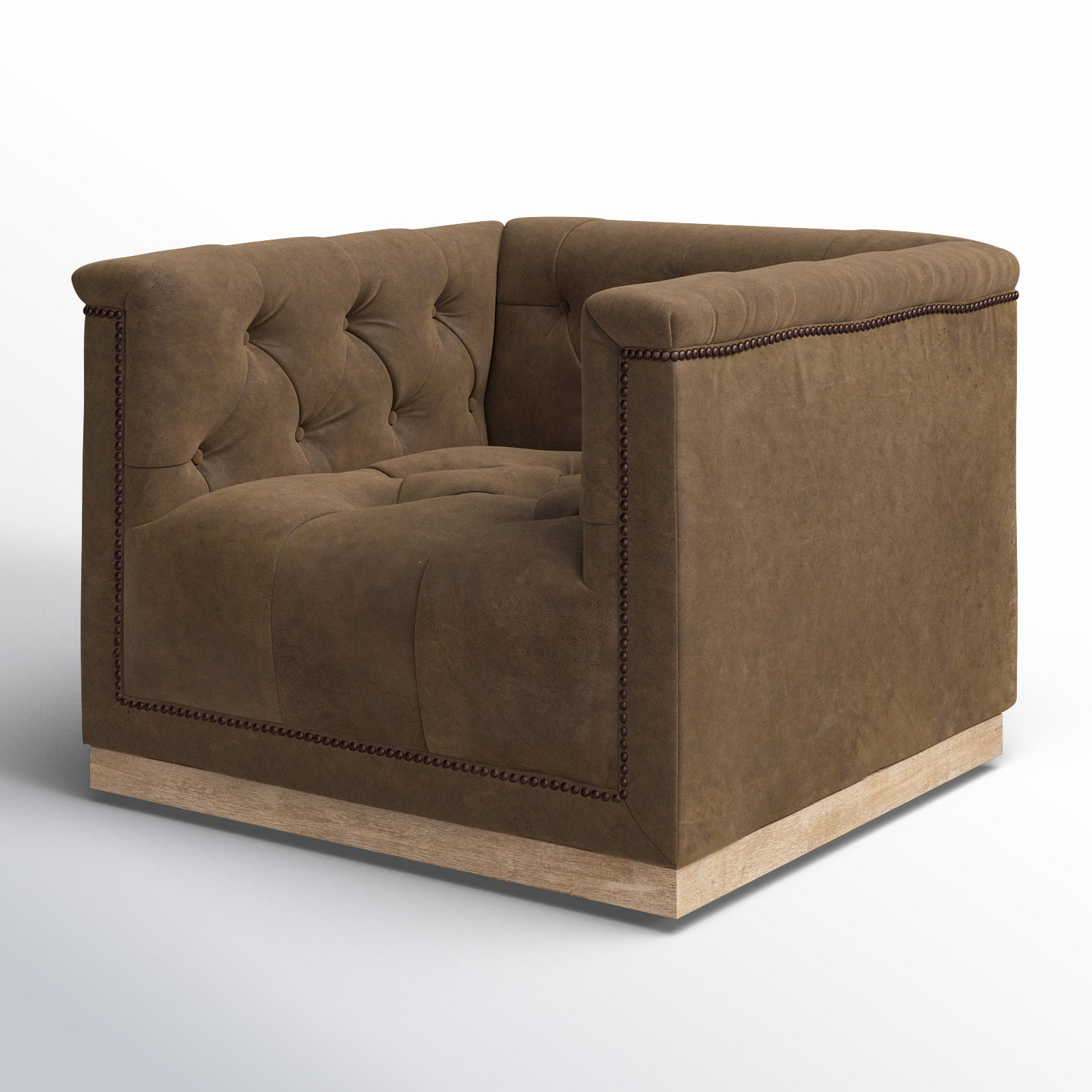 Byer Swivel Armchair, Umber Gray