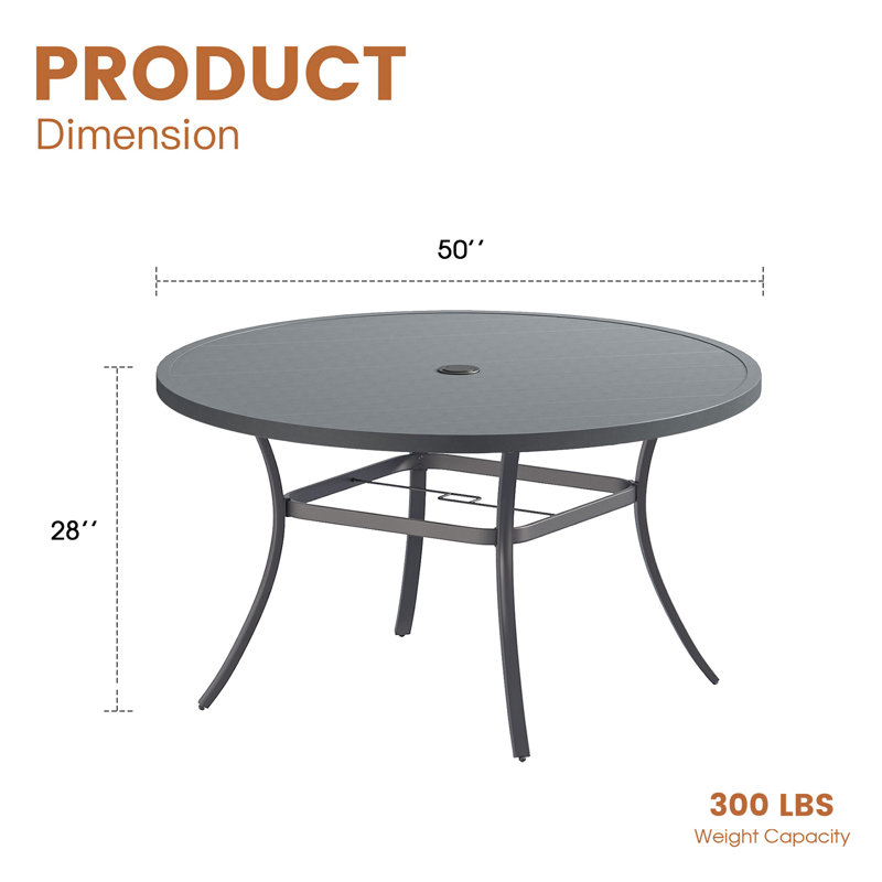 Table de salle à manger 50 po, Gris