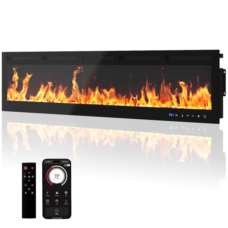 Wrought Studio 80 " W Black Electric Stove