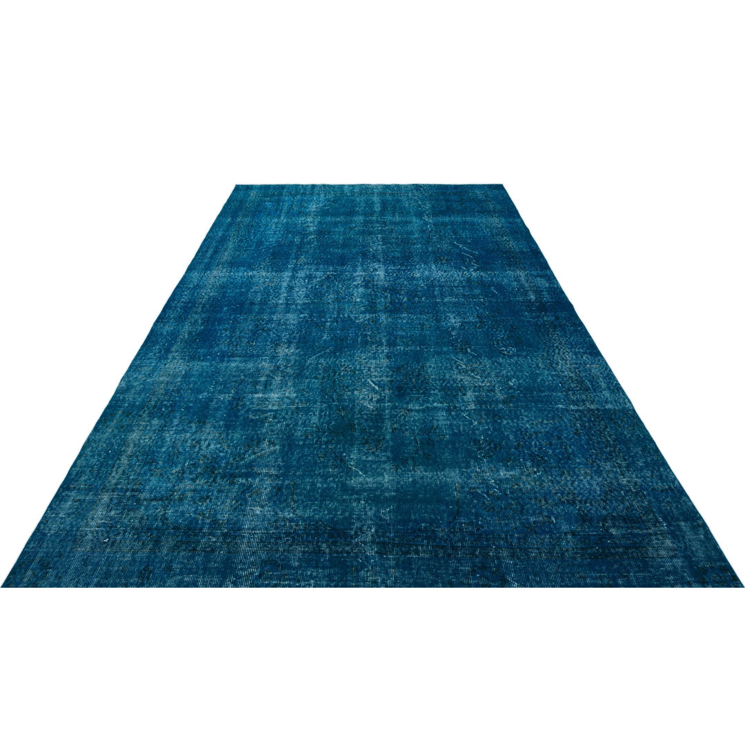 Atina Turquoise Vintage Wool Handmade Area Rug