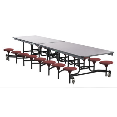 NPS® Mobile Cafeteria Table with 16 Stools