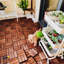 20 carreaux de terrasse imbriqués à carreaux, plancher de bois franc d'acacia carré 12 po x 12 po pour patio, banc, côté piscine-112118619