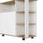 Kitchen Island Kamkacht, One Cabinet, Four Open Shelves, Light Oak / White Finish