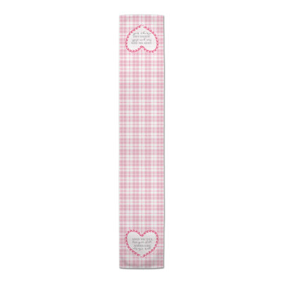 Plaid Cotton Blend Wedding Table Runner