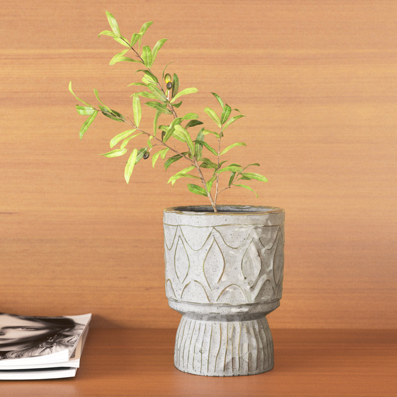 Kymani Trellis Table Vase, 6.5" H x 5" W x 5" D, Gray