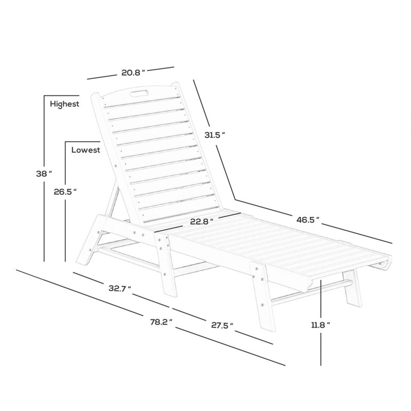 Lark Manor Alfea Outdoor HDPE Chaise Lounge & Reviews | Wayfair