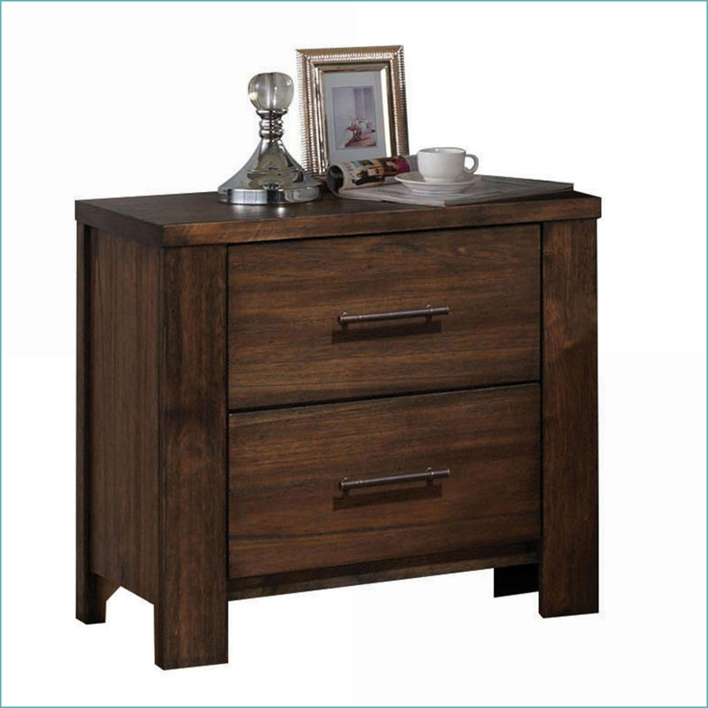 Table de chevet 2 tiroirs Oak