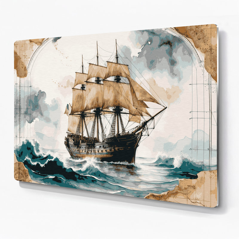 Art mural gris en métal Coastal Maritime Office, H 11 po x l 14 po