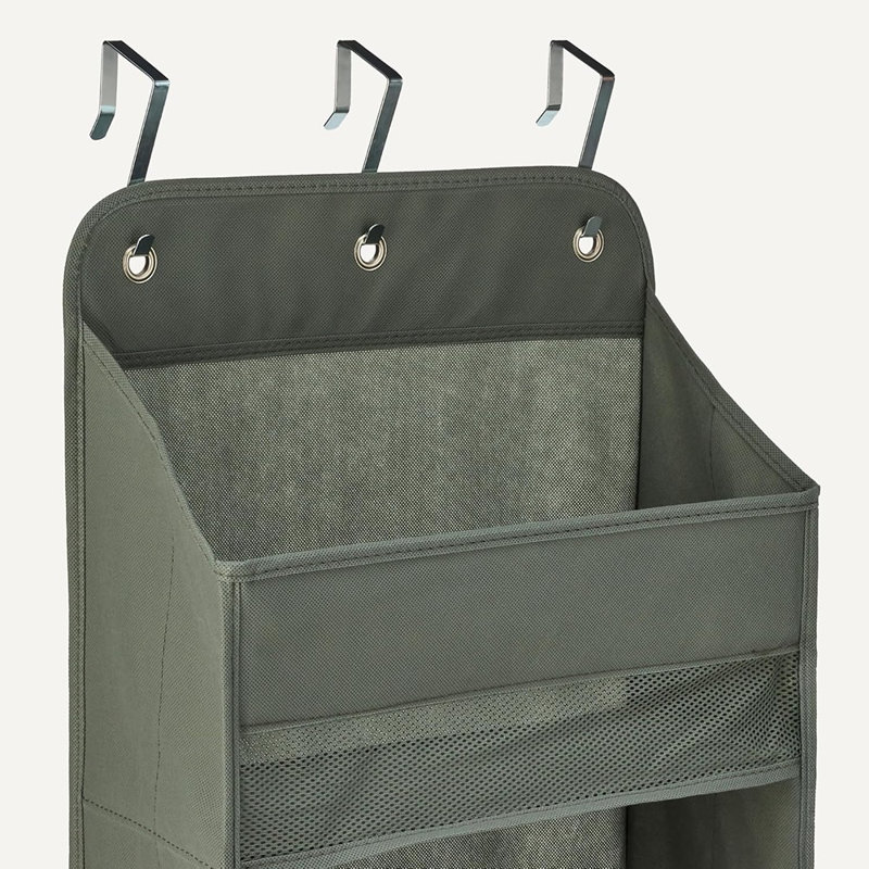 Rangement à 5 niveaux au-dessus de la porte, gris foncé
