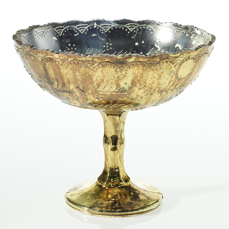 Handmade Glass Table Vase, Gold
