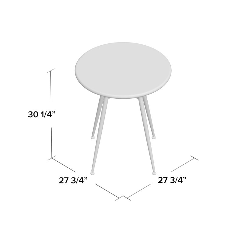 Palermo Round Metal Dining Table, Antique