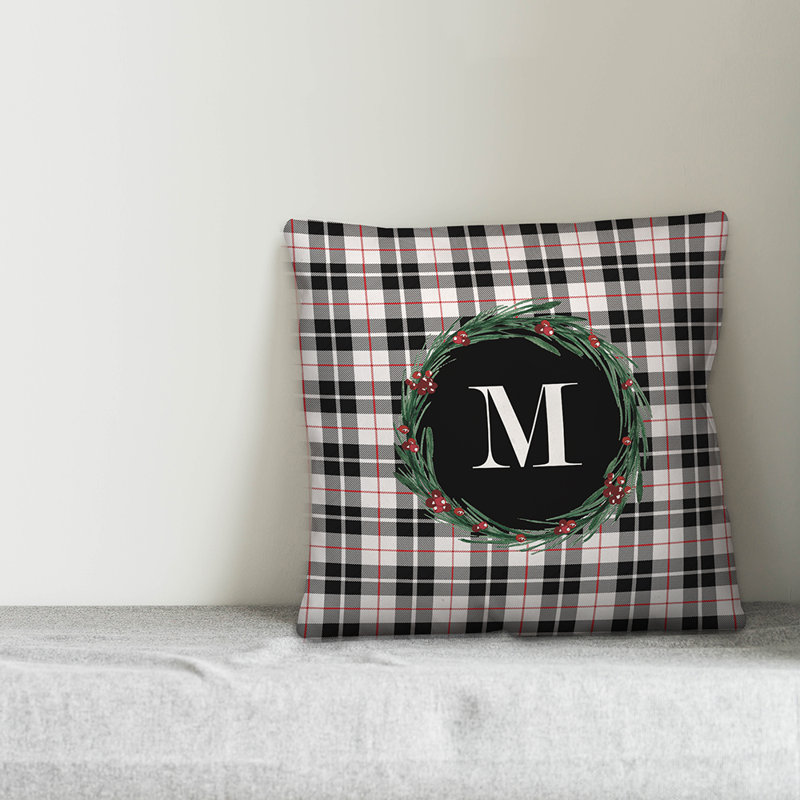 Checkered Throw Pillow, M