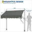 118'' Manual Retractable Awning, Patio Awning Exterior Outdoor Sunshade Shelter, Angle & Height Adjustable Sunsetter Retractable Awning UV Protection for Any Window or Door-898728310