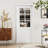 White Primed Solid Core 6-Panel Clear Glass Slab Door Suitable For Bathroom/Pantry-111605749