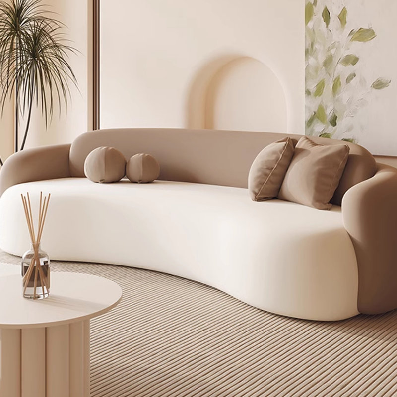 Beauty salon lounge detachable curved sofa.