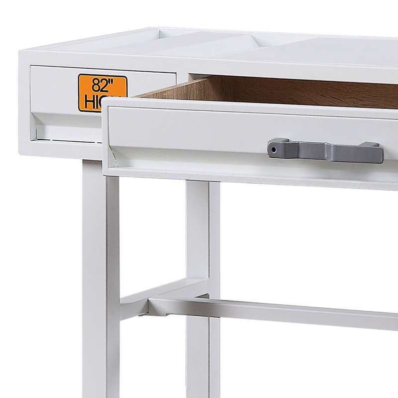 Bureau d'écriture avec 1 tiroir, Blanc