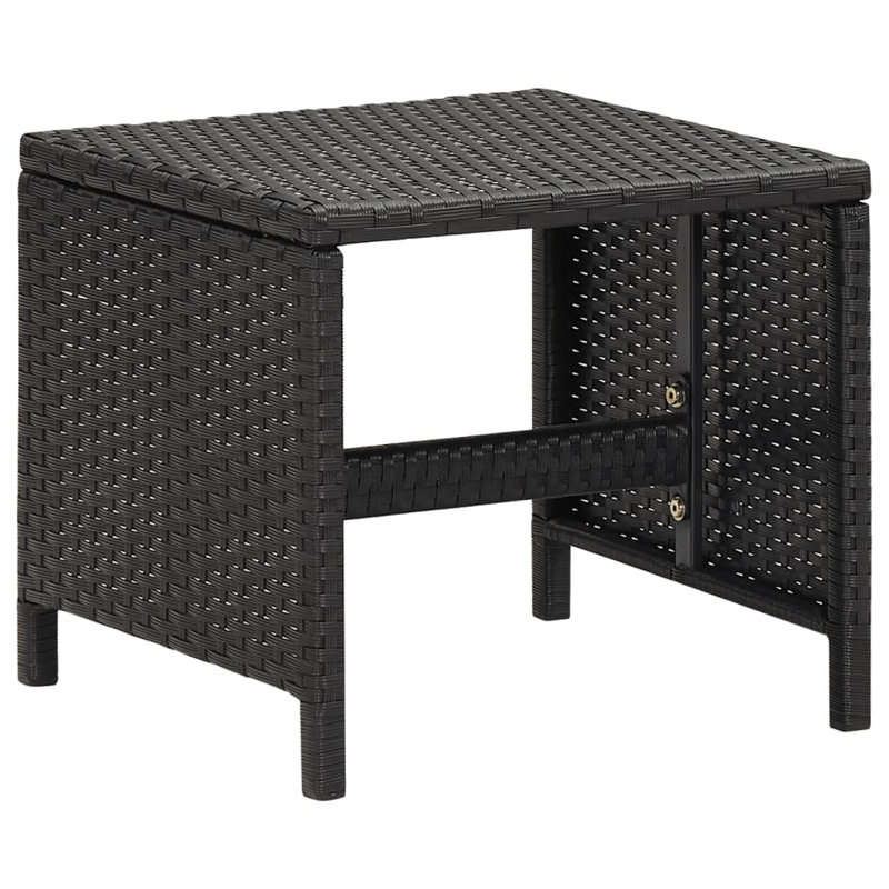 Garden Stool Set Of 4, Black, Beige/Black