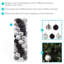 50pc Black/Silver Plastic Christmas Ball Ornaments