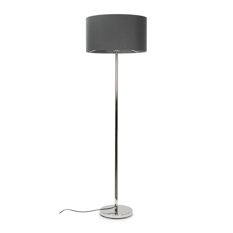 129cm Torchiere Floor Lamp, Grey