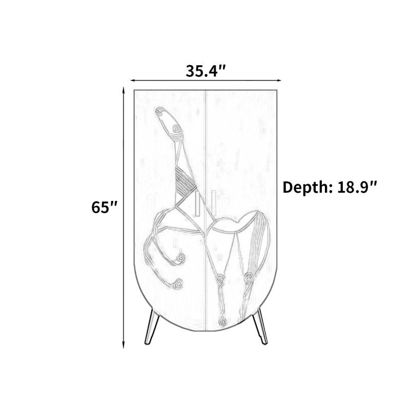 Garde-robe de rangement pour chambre à coucher, Noyer