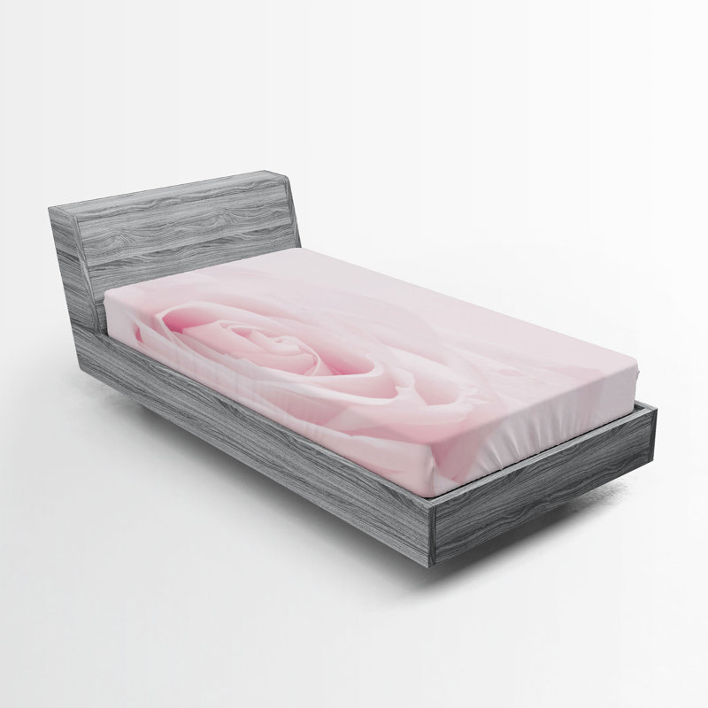 Ensemble de 2 draps-housse Ambesonne Rose, Drap-housse de taille simple