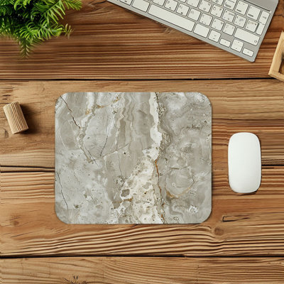 Abstract Neutral Marble Geode VII Geode Modern Gaming Cute Office Laptop Desk Pad Gift Mat Square Rectangle Non-Slip Mousepad